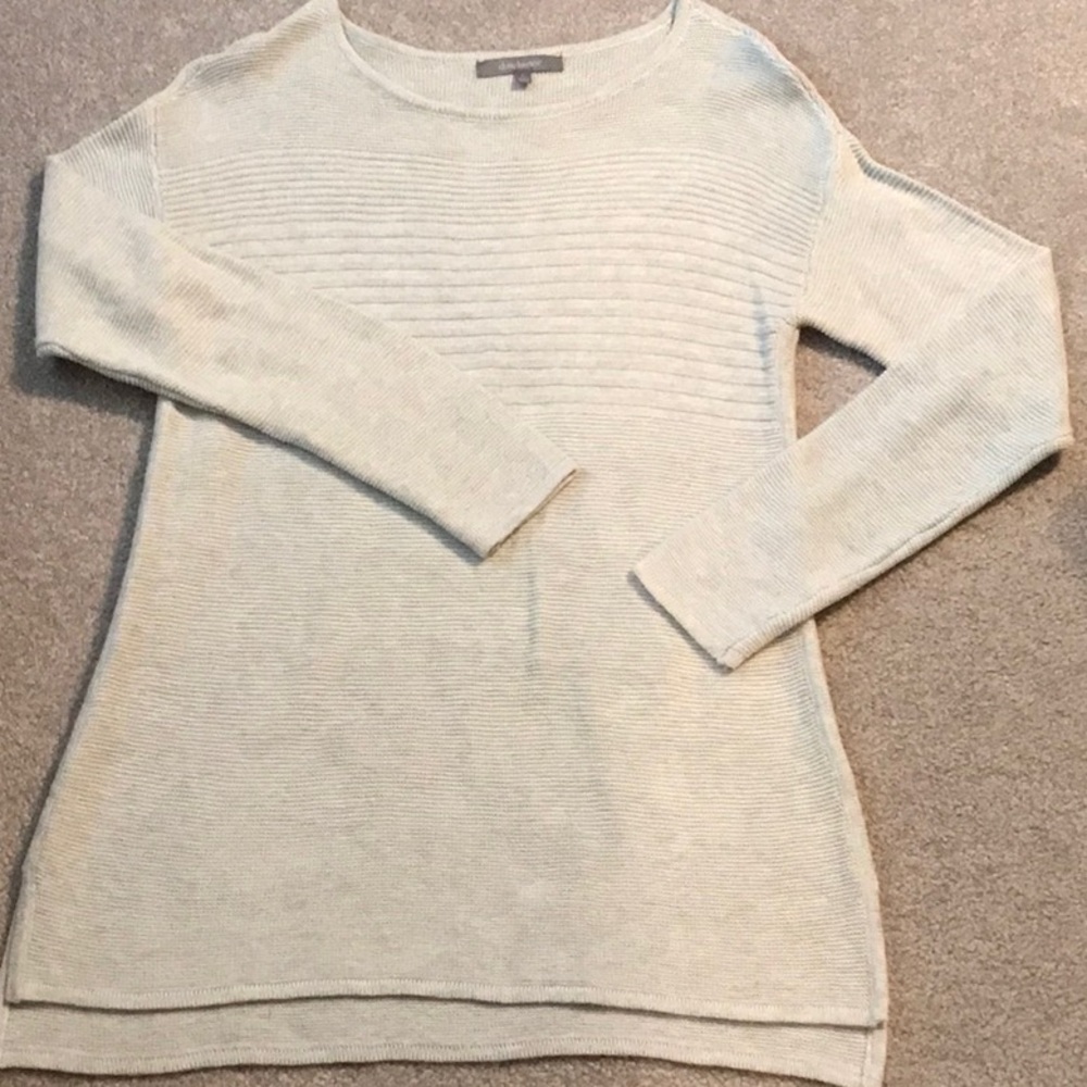 Thermal weave long lightweight tunic sweater